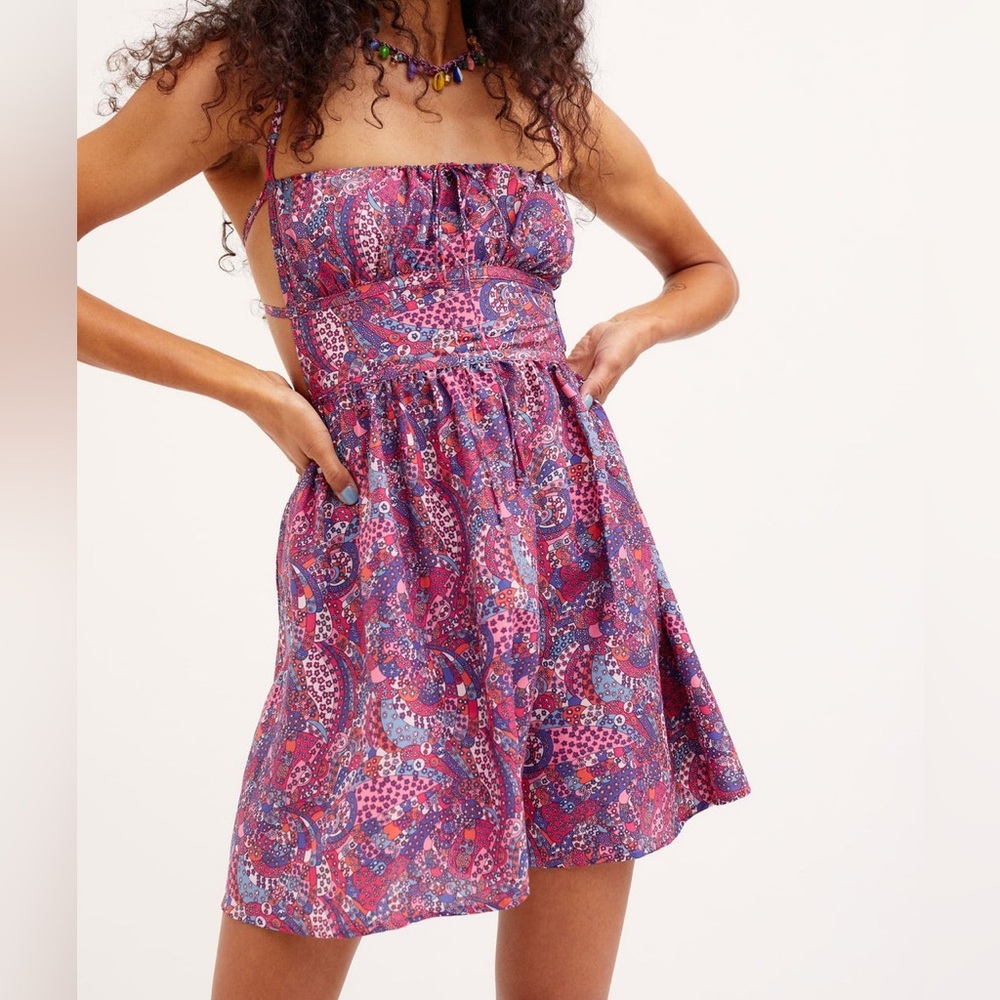 For Love And Lemons Tonya Mini Dress Purple & Pink